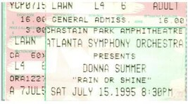 Vintage Donna Summer Ticket Stub July 15 1995 Atlanta Georgia - £33.22 GBP