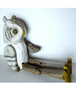 Owl Carved Wood Shelf Sitter Figure 22&quot; Tall all original paint - £57.06 GBP