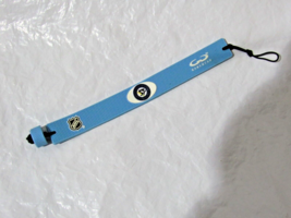 NHL Pittsburgh Penguins Adjustable LiteBlue Rubber Hockey Puck Bracelet Gamewear - £10.22 GBP
