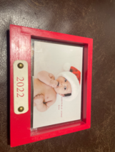 Red Wooden Sheffield Home 6x4 Frame With "2022" Leatherette Plate - $16.83