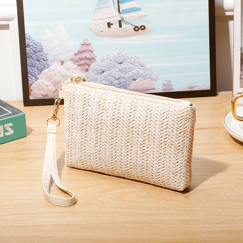 Women Girls Fashion Straw Clutch Purses Wristlet Bag Ladies Beach Summer Handbag - $56.62