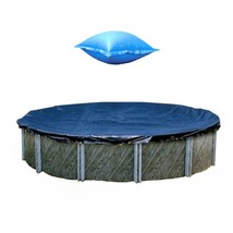 28 Foot Round Winter Pool Cover + 4X8 Winterizing Closing Air Pillow - $141.99