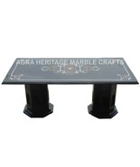 4&#39;x2&#39; Black Marble Dining Room Table Top With Stand Restaurant Home Deco... - $2,567.92