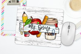 Personalized Teacher Gifts, Custom Name Mousepad, Teacher Supplies, Back To Scho - £11.84 GBP