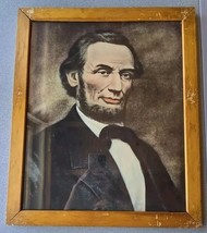 Abraham Lincoln vintage framed print 18x21” Pink Lips Presidential Photo... - $100.00