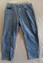 Kirkland Signature Mens Pants 38x32 Denim Jeans Relaxed Fit Straight Logo Blue - £17.91 GBP