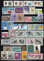 Sports Stamp Collection MNH Skiing Diving Sailing Gymnastics ZAYIX 0524S... - $15.30