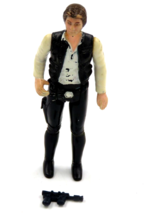 Vintage Star Wars 1977 HAN SOLO Small Head Action Figure with Blaster Or... - $39.55