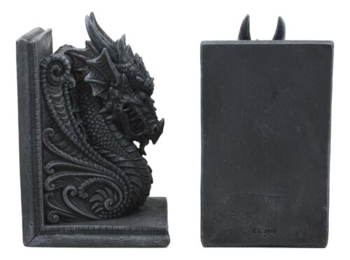 Dragonstone Gothic Guardian Of Bibliography Dragon Bookend Set of Two Figurine Item image 3