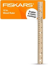Fiskars Wood Ruler 12&quot; Straight Edge Ruler for Kids Back to School Suppl... - $201.29 MXN