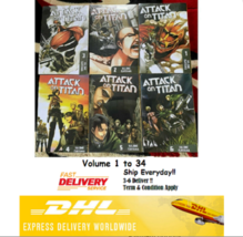 ATTACK ON TITAN Hajime Isayama Manga English Comic [Volume 1 - 34 Full S... - £150.91 GBP