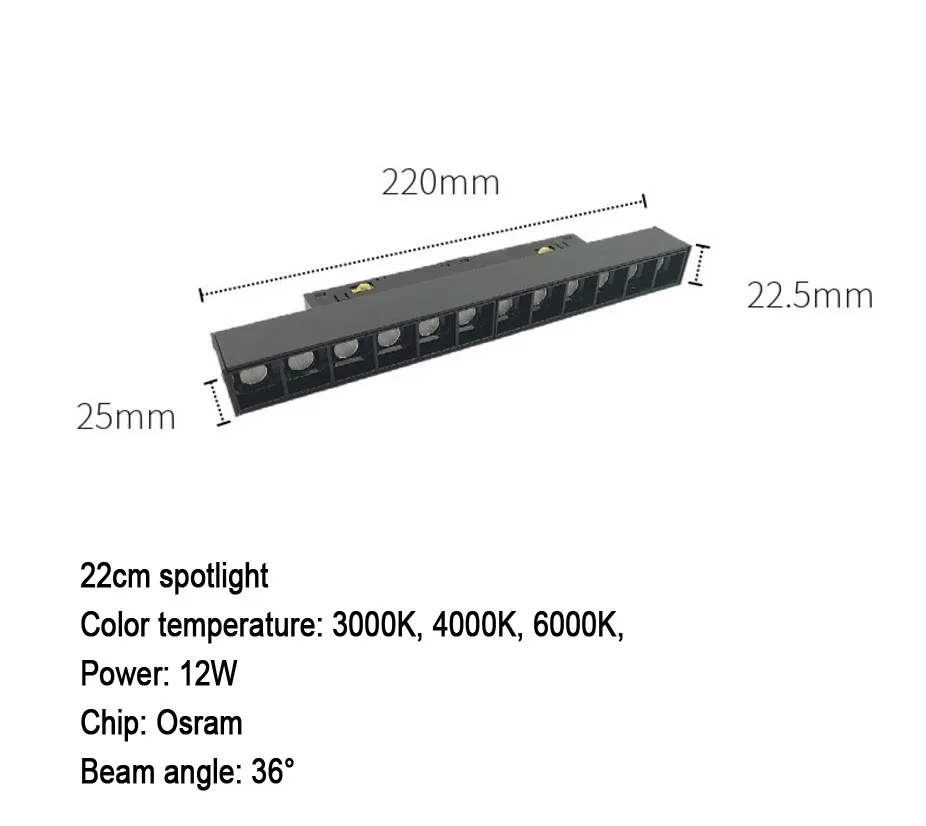 2022 NEW Cost-effective Flood Spot Luminaire Magnetic Track Light 48V Sy... - £137.23 GBP