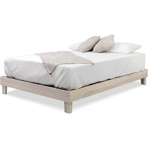 King size Solid Wood Heavy Duty Platform Bed Frame in Off-White - Made In USA - $984.99