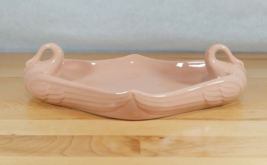 Vintage Pink Ceramic Double Swan Centerpiece Console Bowl Cachepot MCM Haegar? - £40.08 GBP