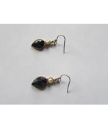 Vintage Pierced Earrings 10 ct Deep Blue Sapphire Pearl Silver New Condi... - $40.31 CAD