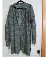 Women&#39;s Blue Oversize Shirt W/Yellow Roses X-Large Big &amp; Tall 2x-3x 64&quot; ... - $45.00