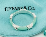 Size 9.5 Tiffany Signature X Kiss Ring in Blue Enamel and Sterling Silver - $749.00
