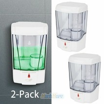 2x Automatic Soap Dispenser 700ML IR Sensor Wall Mount Liquid Soap Container - £29.75 GBP