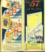 HEINZ 16-page fold-open illustrated 1933 Chicago World&#39;s Fair color broc... - $20.92 CAD