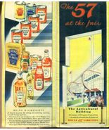 HEINZ 16-page fold-open illustrated 1933 Chicago World&#39;s Fair color broc... - $272.22 MXN