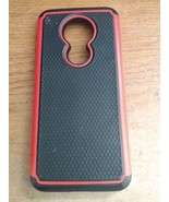 Motorola Moto G7 Power Case Extreme Drop Protective Clear Cover NonSlip Red - £5.91 GBP
