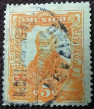 1910 Mexico 5 Centavos Hidalgo Stamp - £0.78 GBP