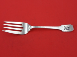 Norman Hammered by Shreve Sterling Silver Cold Meat Fork Applied Mono &quot;M... - £116.89 GBP
