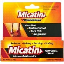 Micatin Athlete&#39;s Foot, Jock Itch &amp; Ringworm Antifungal Cream Relief - 0... - £15.81 GBP