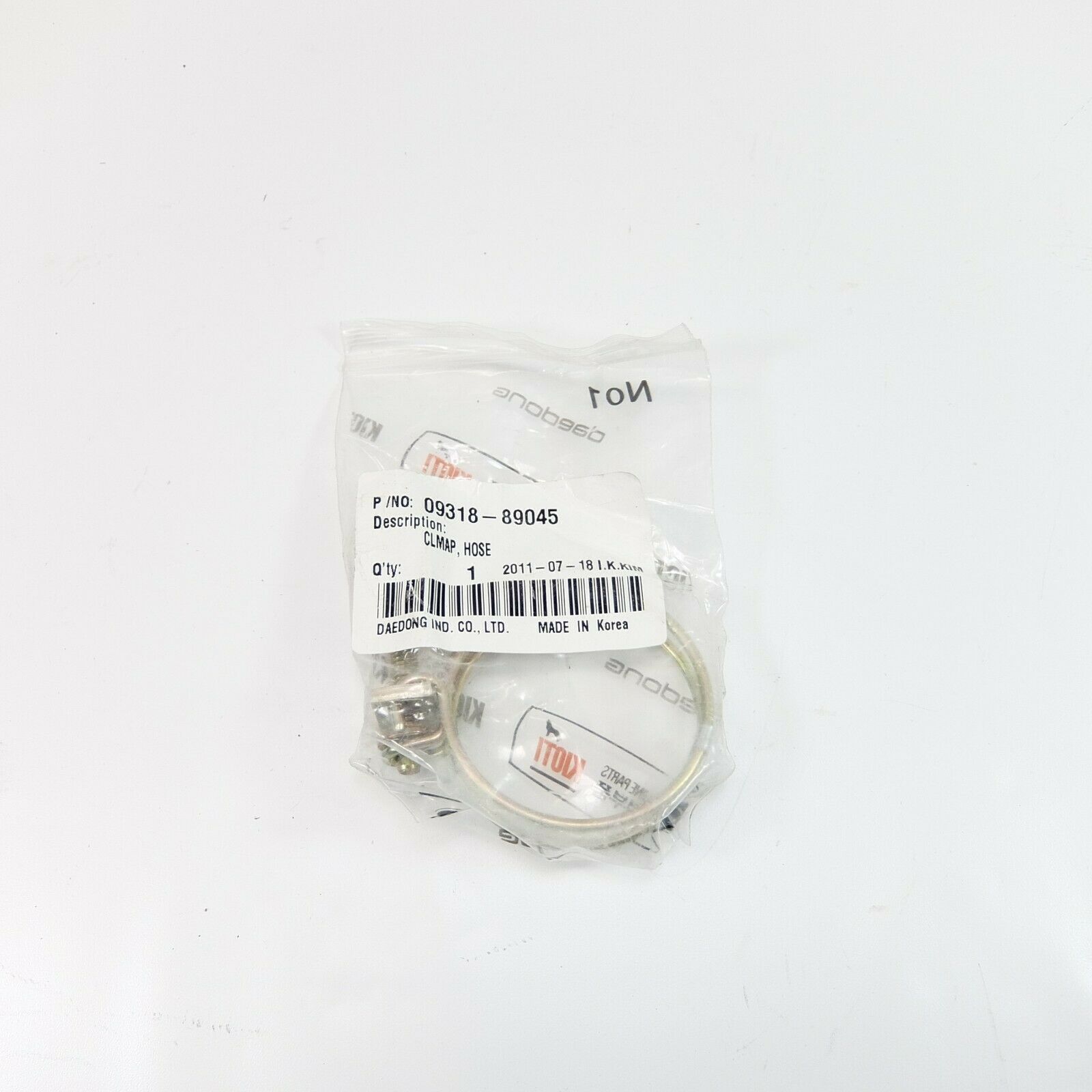New OEM Kioti 09318-89045 Hose Clamp - $1.00