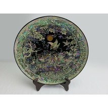 Korean Najeon Chilgi Mother of Pearl Inlay Lacquer Cabinet Plate 11 3/8&quot; - £152.71 GBP