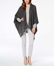 allbrand365 designer Womens Super Soft Embellished Poncho Wrap,Black,One... - £18.99 GBP