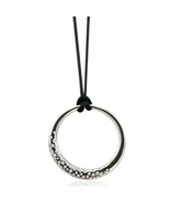 Crystals From Swarovski Circle Necklace Sterling Silver Overlay 30 Inch ... - £23.08 GBP