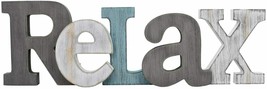 Rustic Wooden Teal Block Word Sign Decorative Cutout Letters Freestanding Decor  - £14.90 GBP+