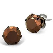 TK2589 - Two Tone IP Light Brown (IP Light coffee) Stainless Steel Earri... - $398.80 MXN