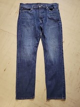 Lucky Brand Jeans Mens 38x32 121 Slim Straight Medium Wash Blue Denim Mi... - $25.71