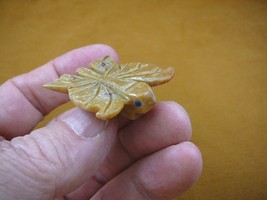 (Y-BUT-4) little tan red BUTTERFLY insect carving stone gemstone SOAPSTO... - $8.59