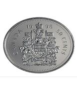 1998  Canadian 50-Cent  W Coat of Arms Half Dollar Coin UNC - $6.90 CAD