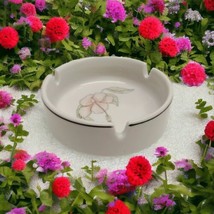 Pillivuyt Porcelain Ashtray France Vintage Floral Round Depuis Pink White I 963 - £19.71 GBP