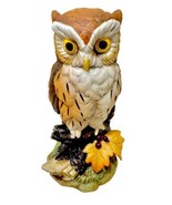 Andrea By Sadek Great Horned Owl #6315 Vintage 1990&#39;s Porcelain Bisque F... - $40.61 CAD
