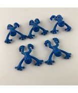 5x Blue Replacement Frogs for Flippin Frogs Board Game 2007 Mattel - $5.35