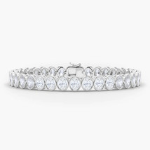 20.00 Ct Oval Cut D/VVS1 Diamond Tennis Bracelet 14k White Gold Over Ladies - £133.52 GBP