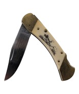 Rare Ranger Pocket Knife Scrimshaw Series LB95 Whitetail Brass Lockback ... - $748.61 MXN