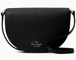 Kate Spade Luna Crescent Crossbody Bag Black Leather Purse K8146 NWT $329 FS - £94.95 GBP