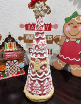 CHRISTMAS Peppermint Candy Cane Brown Red Resin  Gingerbread Tree Figuri... - £33.39 GBP