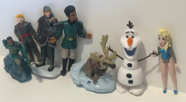 Frozen Lot of 7 Toys Ana Elsa Olaf Sven Disney T1 - £7.09 GBP