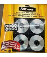 Fellowes CD/DVD 4X4 Binder Sheets/Double Sided /Sleeves/ Holds 200 Discs  - €13,90 EUR Fellowes CD/DVD 4X4 Binder Sheets/Double Sided /Sleeves/ Holds 200 Discs  - €13,90 EUR