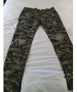 Fashion Nova Cargo Camo Pants Mens Size 38 Skinny Zippered - $20.56