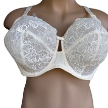 Unlined Full Coverage Underwire Bra 46DD Adjustable Straps Lace White Auden - $13.49