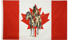 Usa Native Man On Horse Flag 3X5Ft Canadian Indian Flag Native Flag 100D - £14.17 GBP