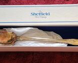 VTG Sheffield Silverplate Large Serving Spoon Italy Made In Box 13 Inch - $18.99